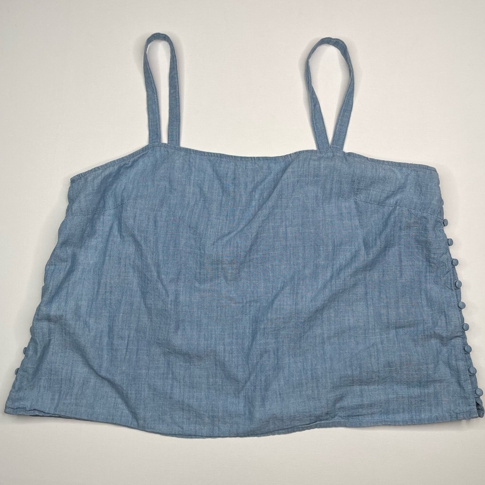 Madewell Tank Top Cotton Blue Boho Summer Coquette Feminine Sweet Romantic Beach